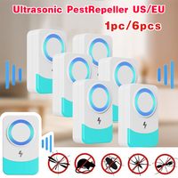 1Pc/6Pcs Ultrasonic Electronic Pest Reject Ultrasound Mouse Cockroach Repeller Device Insect Rats Mosquito Killer Pest Household