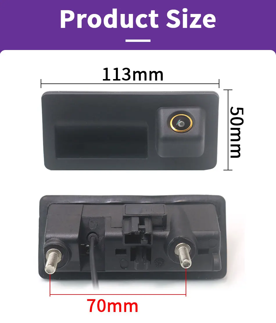 AHD 1080P Auto-Kofferraumklappen-Griff-Rückfahrkamera für Volkswagen Passat Golf Polo B7 Jetta Tiguan Touareg Audi A3 A4 A5 A6 – Detail 9