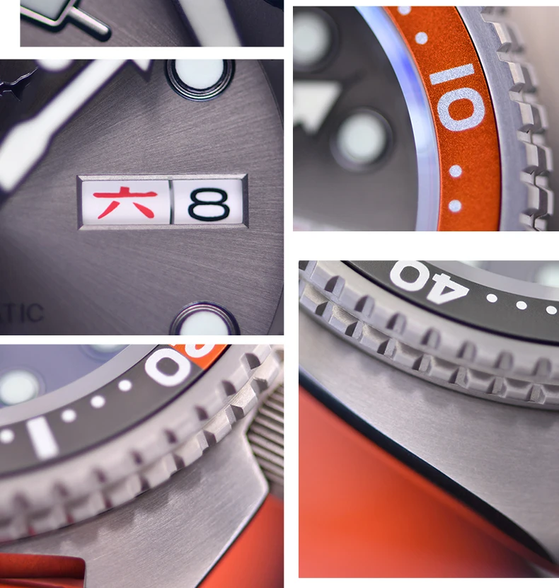 Heimdallr Titanium Turtle Watch Men SPR777 NH36A Automatic Mechanical Movement Calendar BGW9 Luminous 200M Waterproof Watches