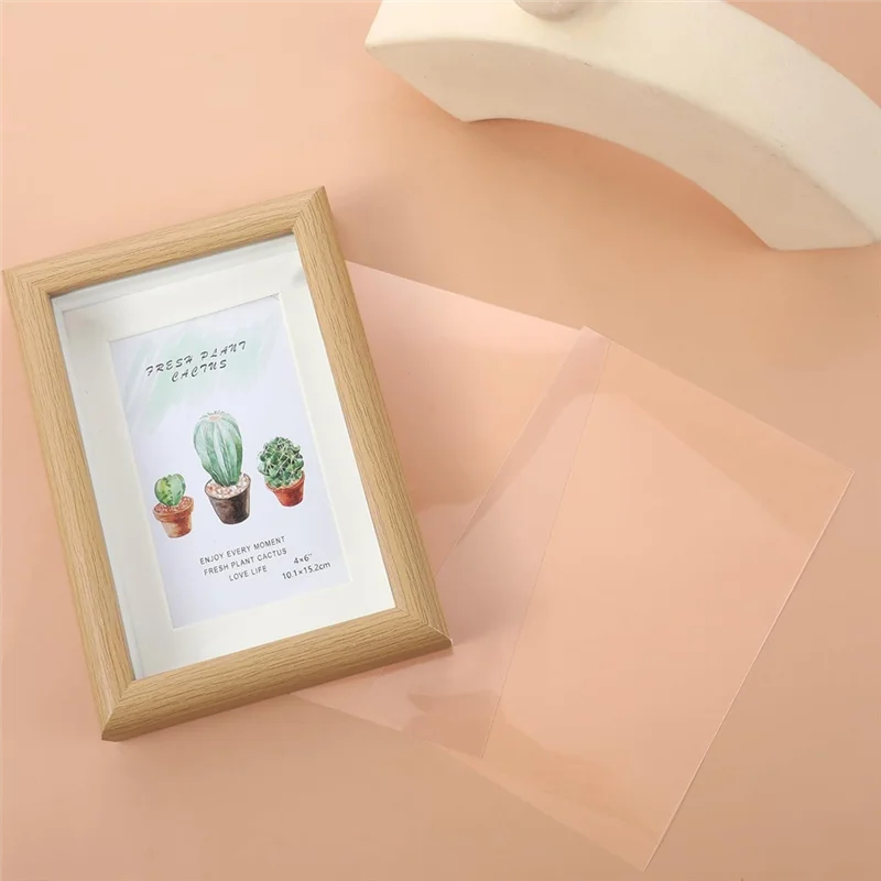 AT05-50Pcs Clear Acetate Sheets Transparent Plastic Sheets Heat Embossing Cards For DIY Scrapbook Photo Frames