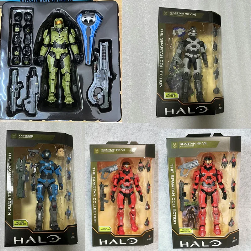 Jazwares Master Chief Infinite Mjolnir MK VI Spartan MK VII Palmer Jun-A266 Yoroi Enigma Action Figure Joint Moveable Doll