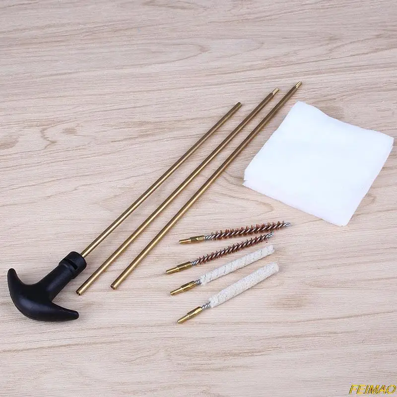 Kit di pulizia della canna tattica 177 &.22 4.5/5.5MM pistola per fucile pistola ad aria compressa spazzola per pistola pulitore per canna da caccia Set di strumenti per la pulizia della pistola a mano