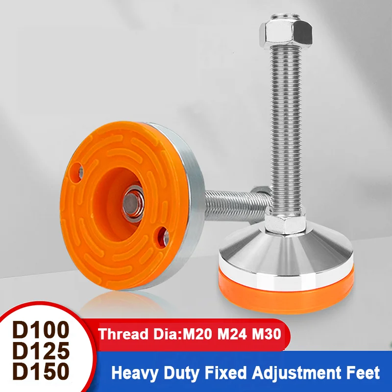 1Pcs Industrial Anti-Shock Leveling  Feet Stainless Steel Fixed Foot Cup D100/D125/D150 Adjustable Machine Feet Support Foot