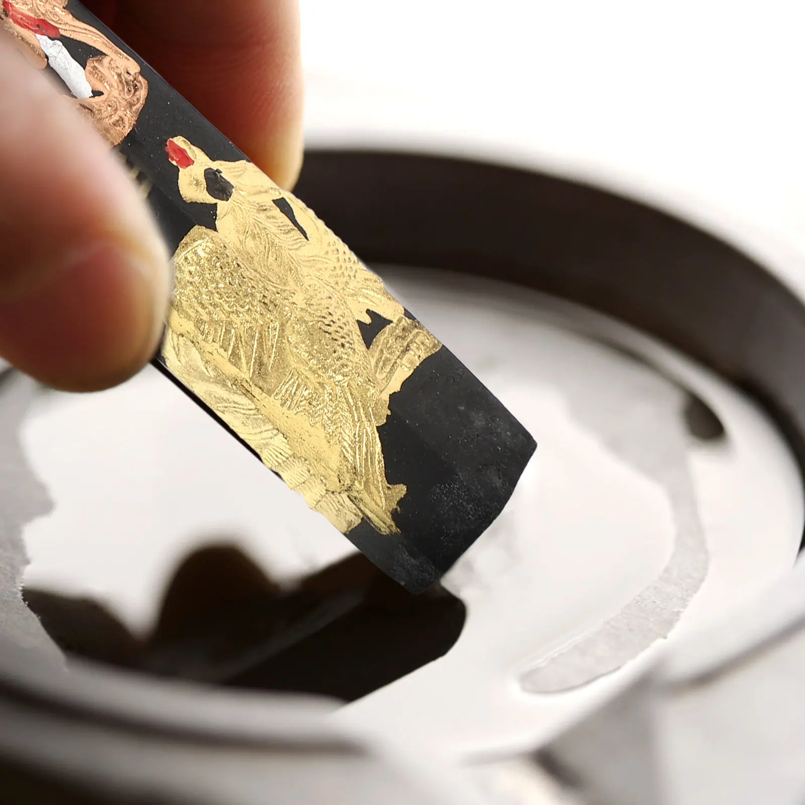 

Традиционный китайский чернильный брусок ручной работы с изображением дракона, тонкая работа, для практики каллиграфии, подарок для коллекционеров