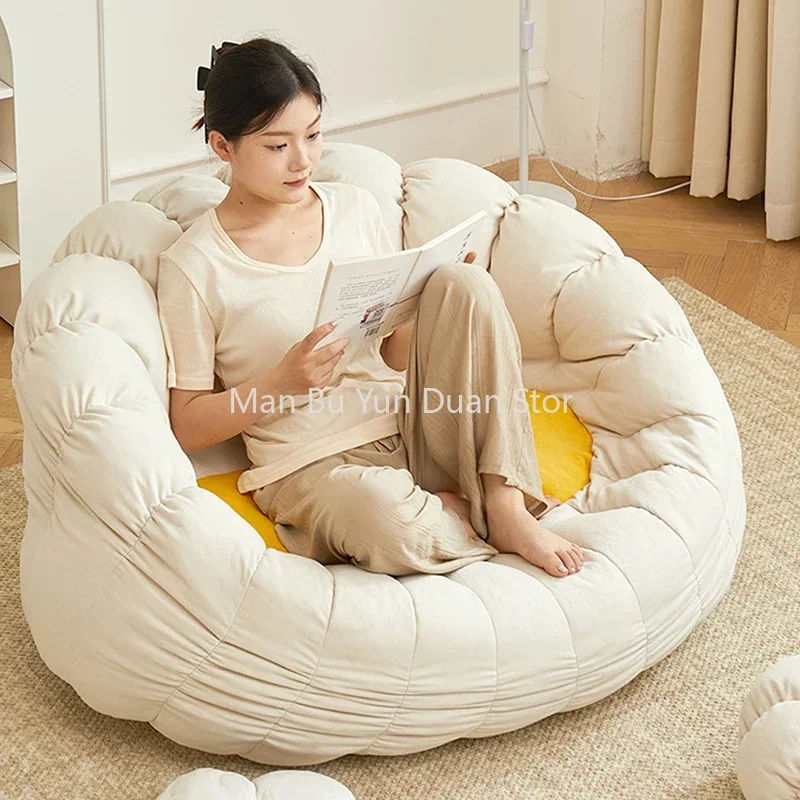 Single Bedroom Sofa Living Room Floor Bedroom Lounger Bean Bag Sofa Reading Comfortable Bean Bag Sofa Puffs Zitzak Furniture