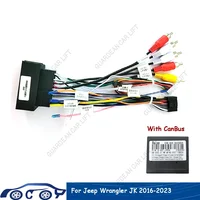 Para Jeep Wrangler Cherokee Compass Renegade 2016-2023 Radio de coche arnés de cableado estéreo Cable adaptador Android reproductor MP5 estéreo