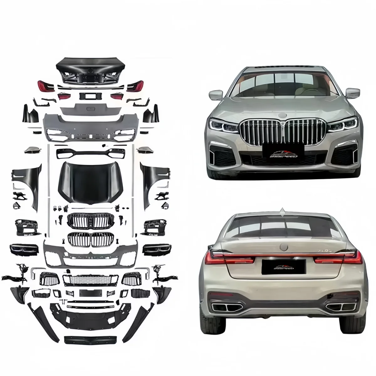 For 7 Series F01/F02 Upgrade to 2021-2022 Year G11/G12 MT Body Kits G11/G12 Conversion Kit F01/F02 Old to New BS AUTO 2008-2015