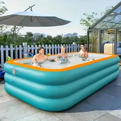 Large Family Pool, Non-Inflatable Kids' and Adults' Outdoor Swimming Pool, Non-Inflatable, No-Installation, Durable
