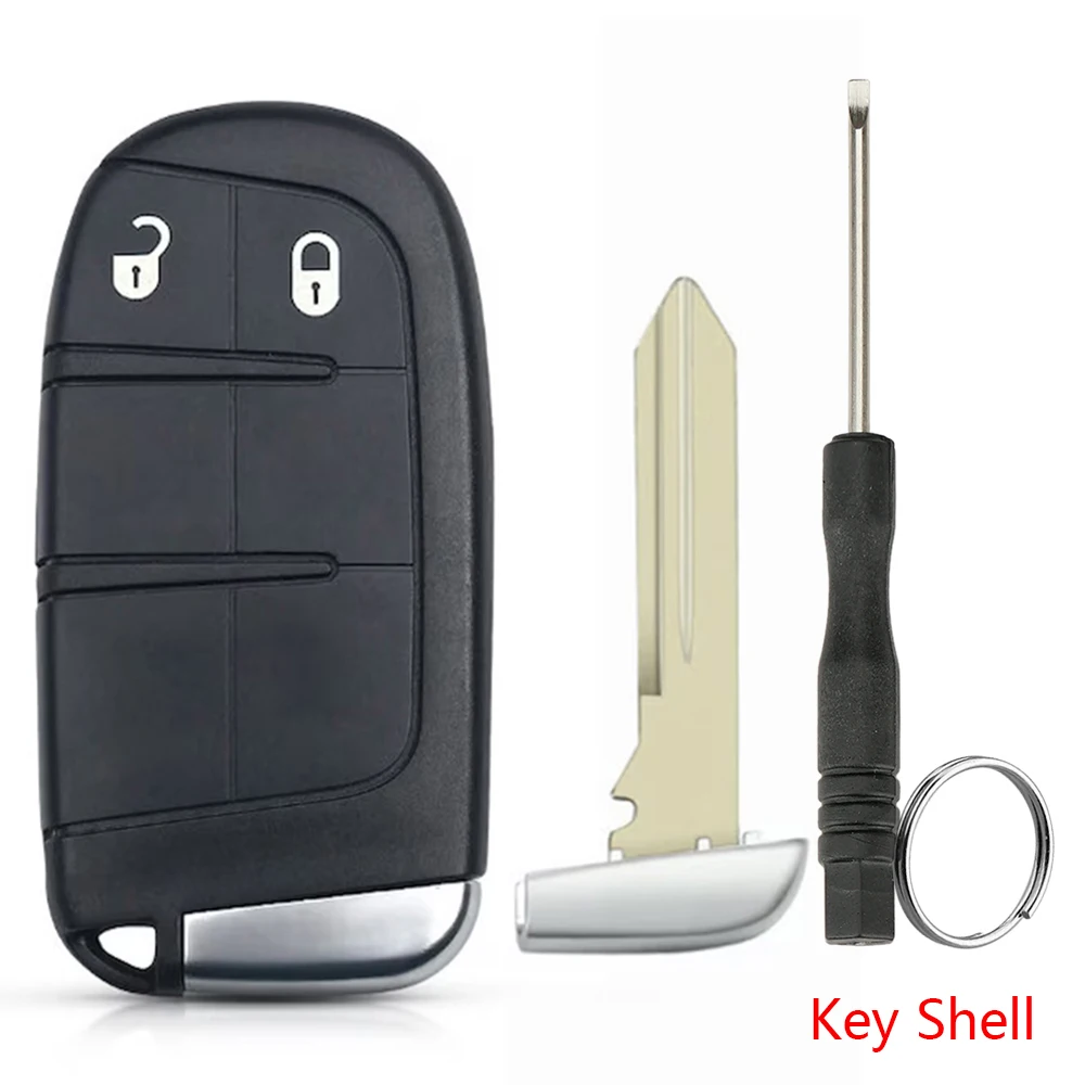 

2-кнопочный смарт-брелок с дистанционным управлением, чехол для Jeep Renegade Compass Cherokee Dodge Ram 1500 Journey Charger Chrysler 1500