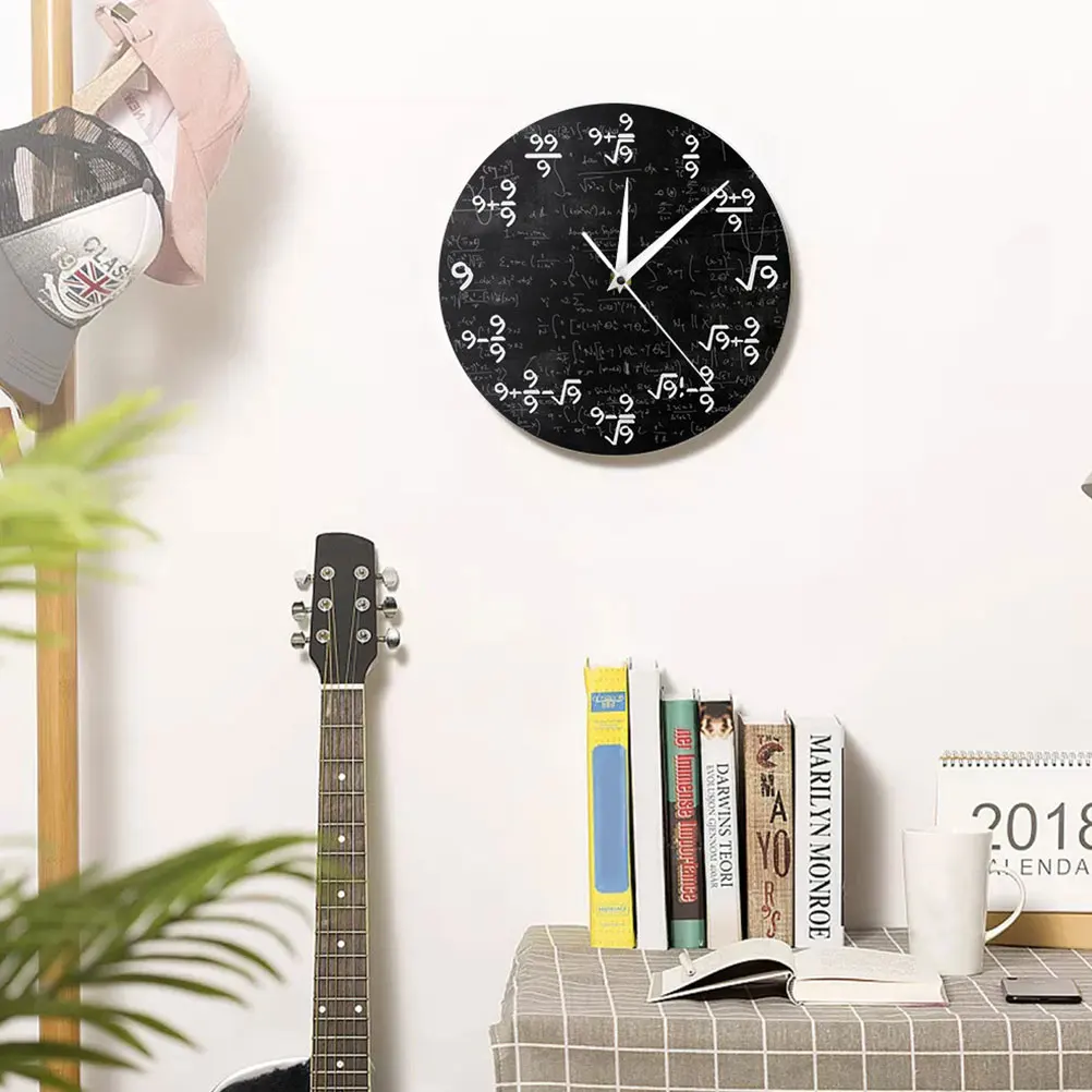 Modern Digital Wall Round Colorful Home Decor Living Room Clock Mute Small Decorative Wall Hanging Clock for Office Bedroom