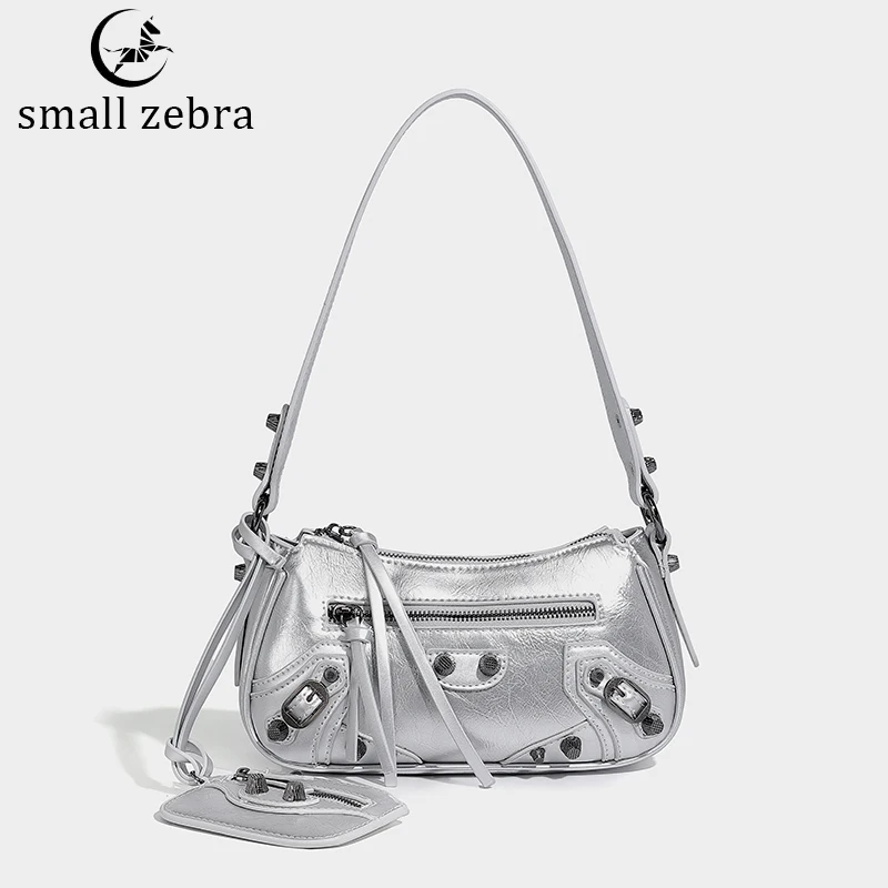

Rivet Motorcycle Underarm Bag Women's 2025 New Shoulder Crossbody Bag Sense of Future Technology