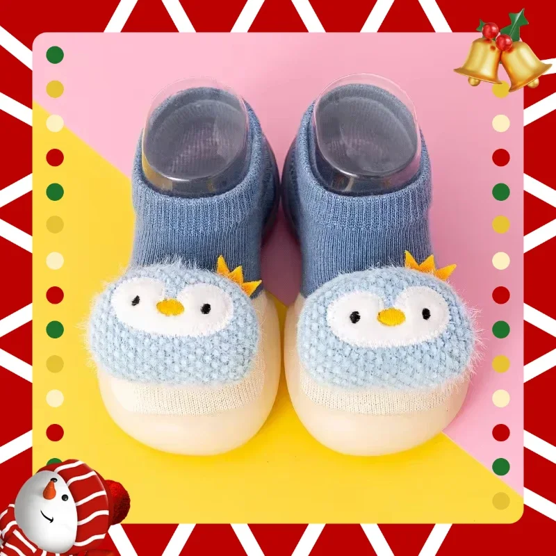 Классический стиль, нескользящая домашняя детская обувь для малышей, напольная обувь, новая весенняя детская обувь для малышей с трехмерными животными