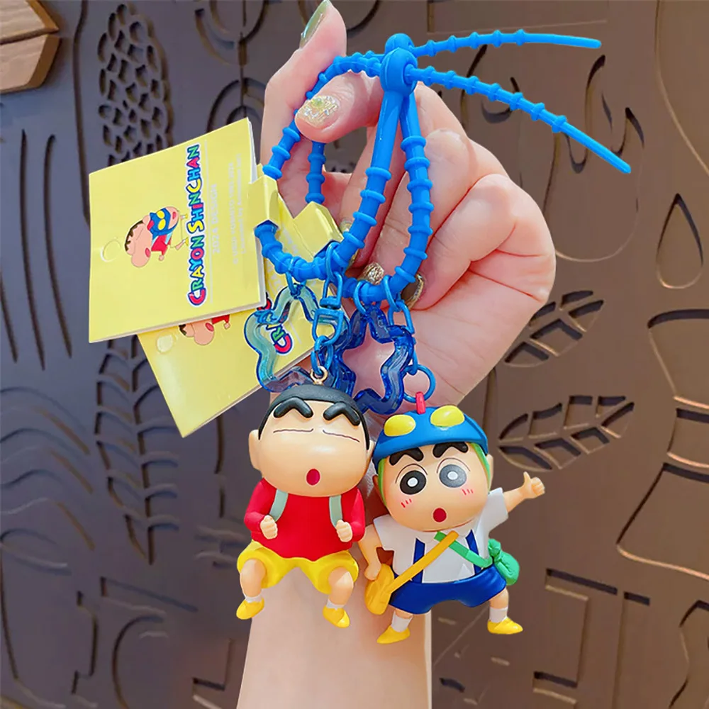 かわいいクレヨンしんちゃんアニメフィギュアキーホルダーかわいいおもちゃモデル人形キーリングファッション装飾品友人へのクリスマスプレゼント