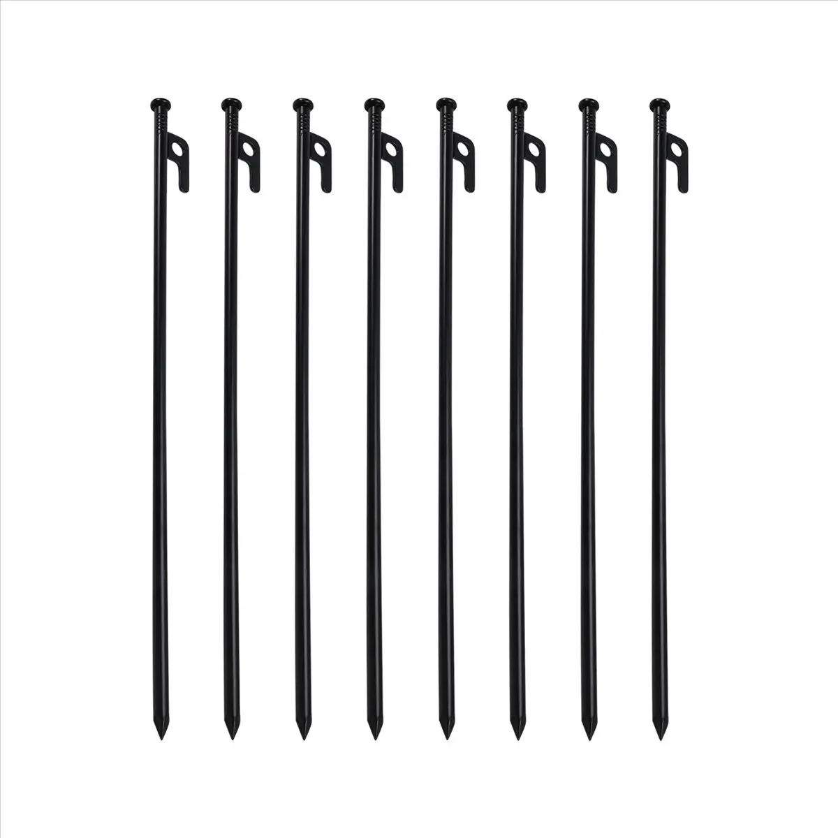 【STOCK】8 Pack Tent Stakes Heavy Duty Metal Tent Pegs for Camping Steel Tent Stakes Unbreakable and Inflexible,40cm