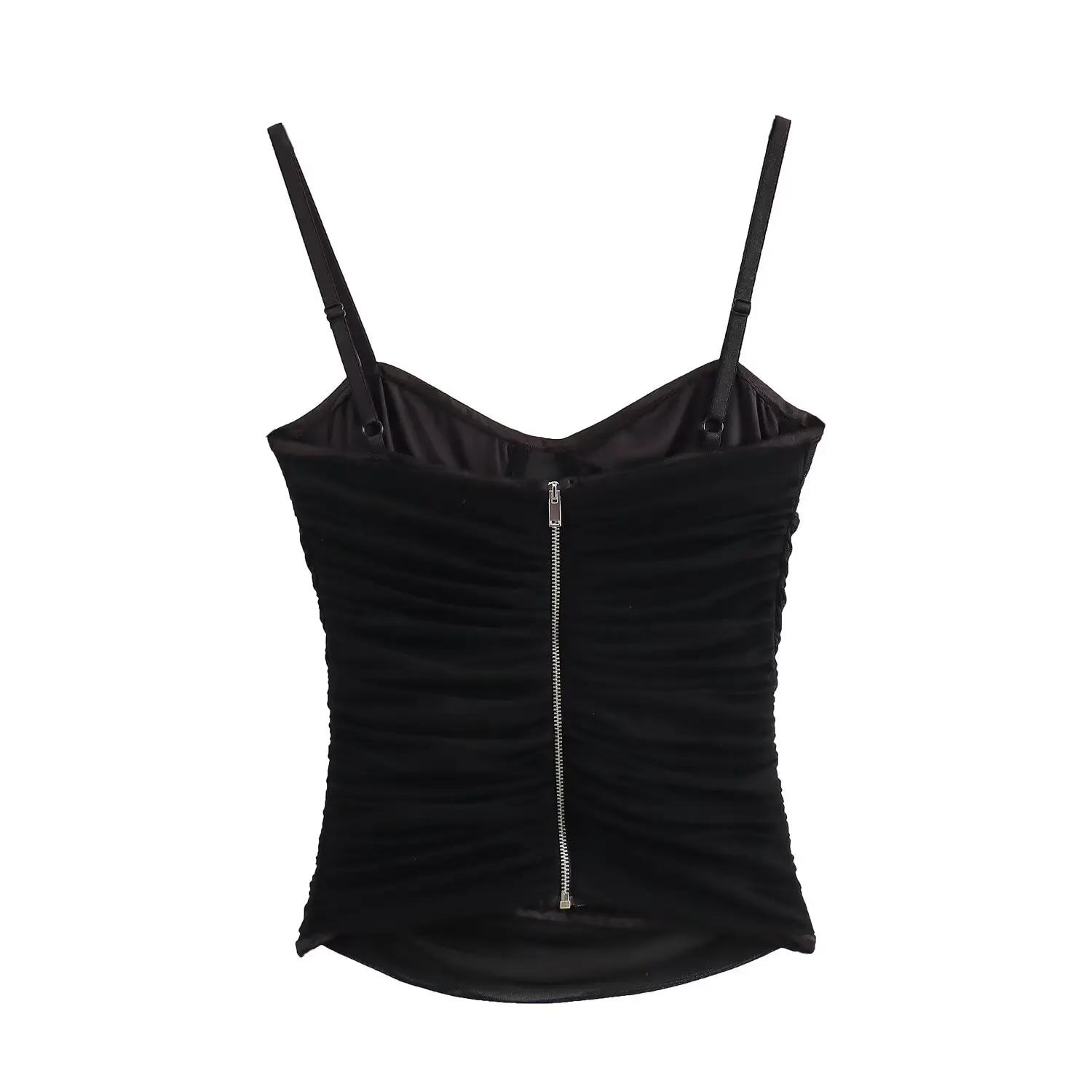 

Dave&Di Fashionable Girl High Street Sexy Mesh Camisole Vest Tops Black Sheath Tshirts Women