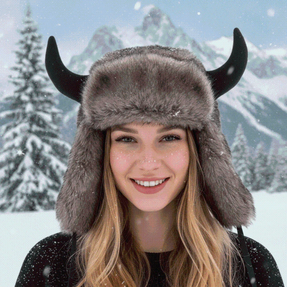 Mink Texture Faux Fur Hat Windproof Fabric Thickened Lining Ear Flap Headwear Solid Pattern Adjustable Strap Winter Trapper Caps