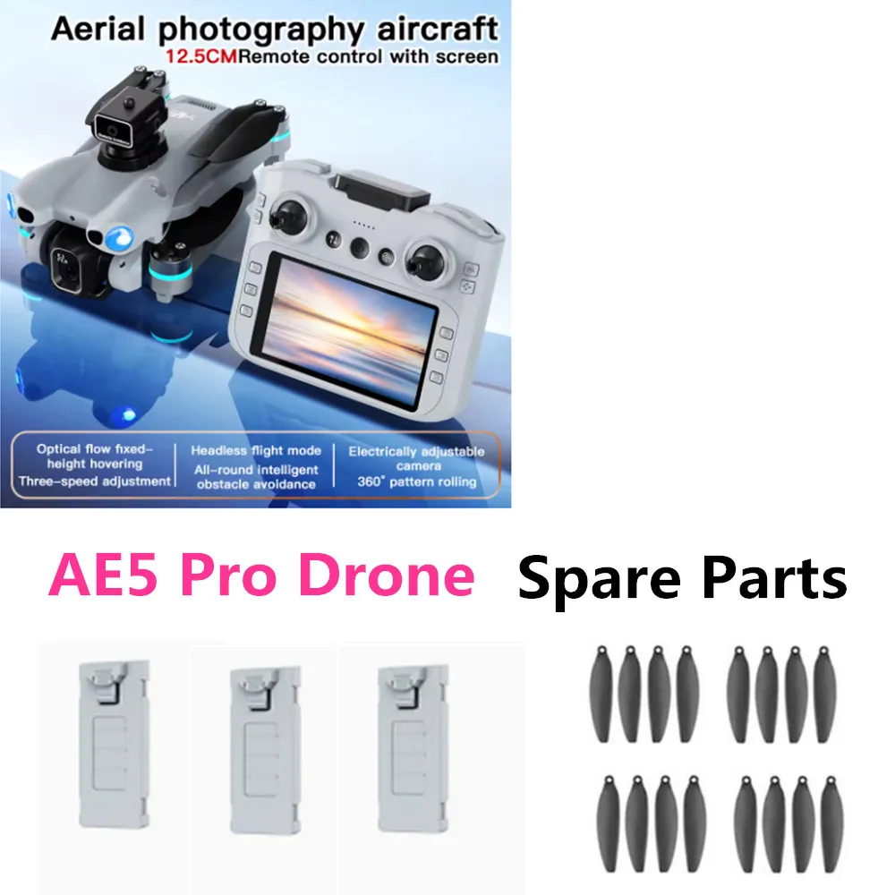 AE5 Pro Drone Battery 3.7v 900mAh Li-Poly / Propeller Blade / For AE5 Pro Drone Accessory AE5 ProDrone Parts