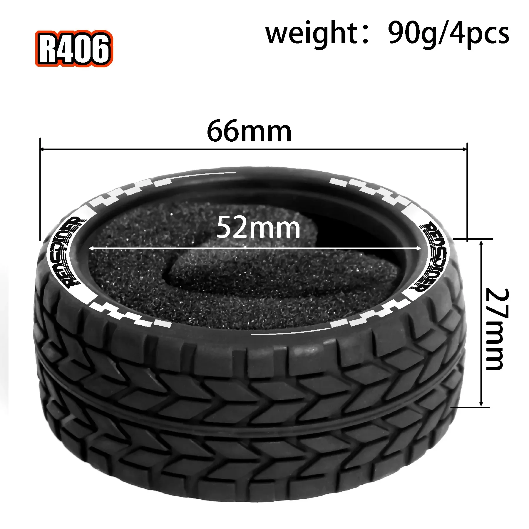 4PCS Universal RC Car Tire Skins, For MJX Hyper Go 14302 14301, WLtoys A949 A959 A969 A979 K929 144010 144001, Protective Covers