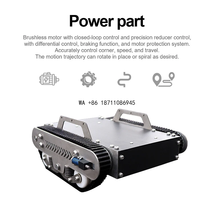 

Компактное гусеничное шасси-робот на резиновых гусеницах для различных задач, платформа для внедорожной техники