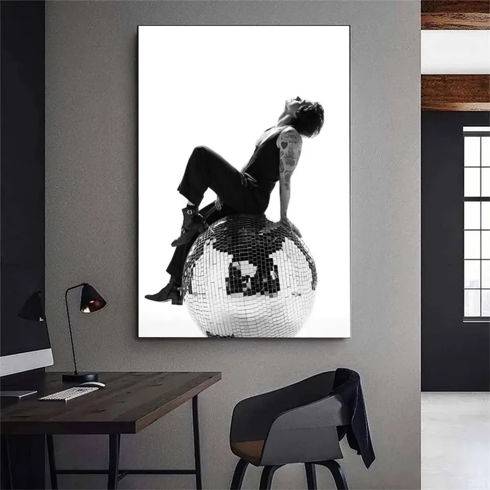 1PC Music Star Poster Paper Waterproof HD Sticker Singer H-Harry Styles Bedroom Entrance Home Living Room Bar Wall Decoration