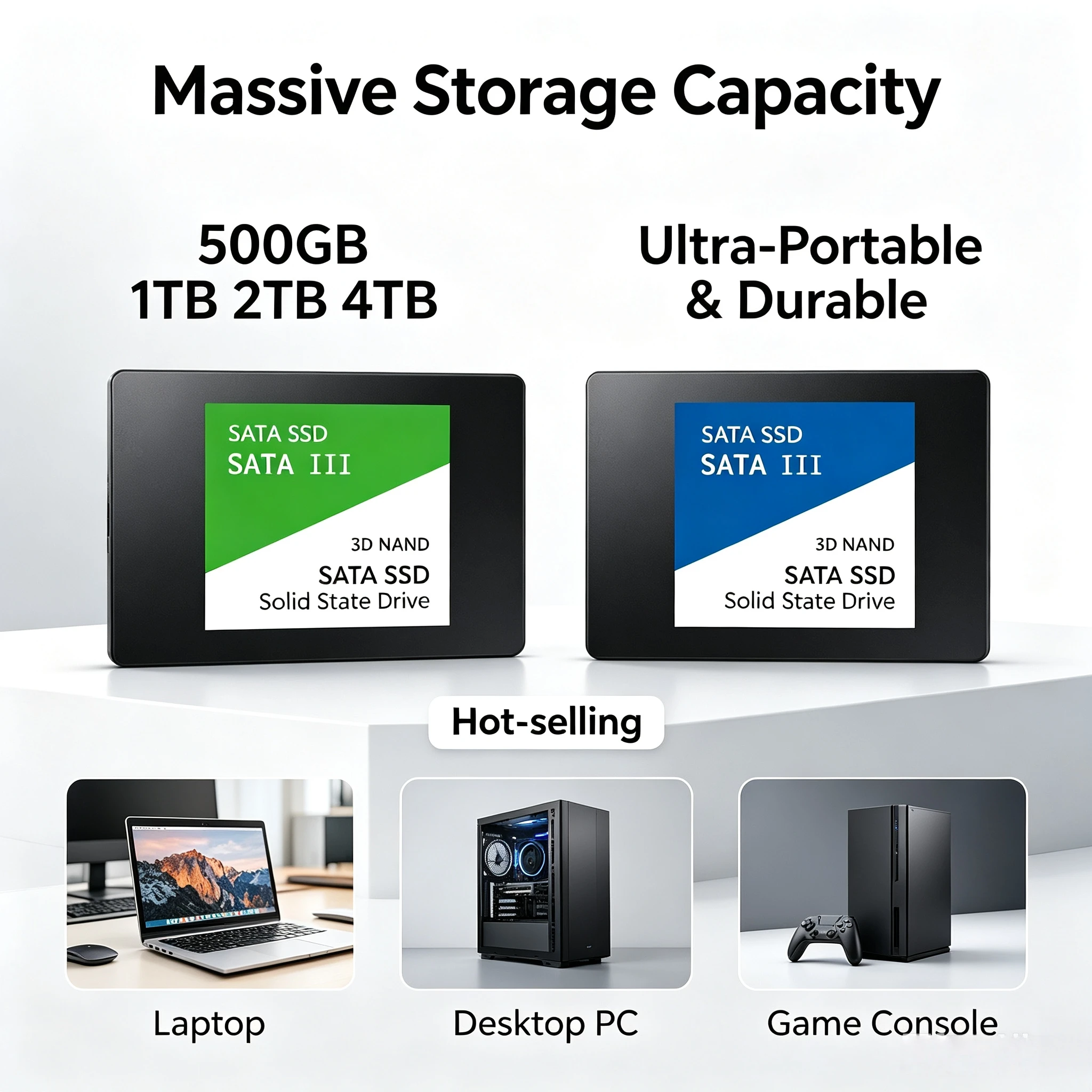 Laptop External Accessories - قرص صلب خارجي محمول جديد مقاوم