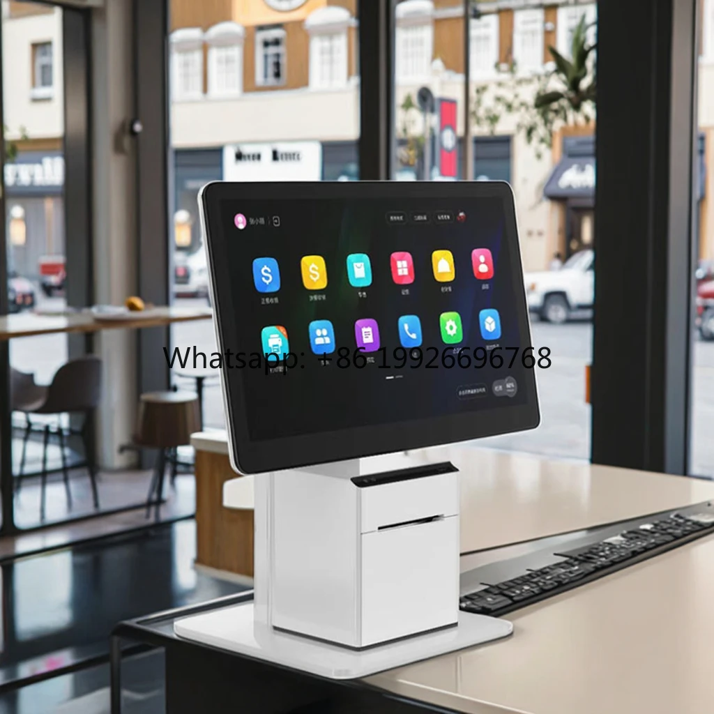 

All-in-One Touch Screen POS Machine with Built-In Speaker and Printer Windows Retail Payment Cash Register Terminal
