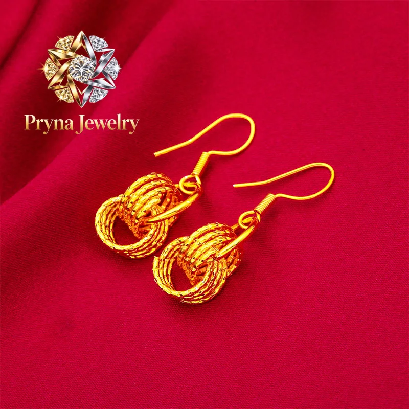 Pryna Jewelry   Women 24K gold, AU999 Extremely simple shiny design, low-key and exquisite workplace commuting