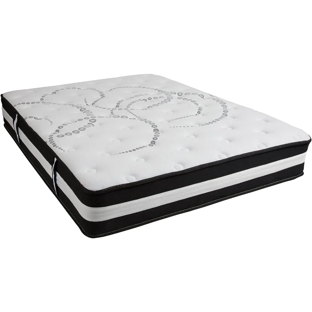 Capri Comfortable Sleep  CertiPUR-US Certified Hybrid Pocket Spring Mattress, Mattress in a Box