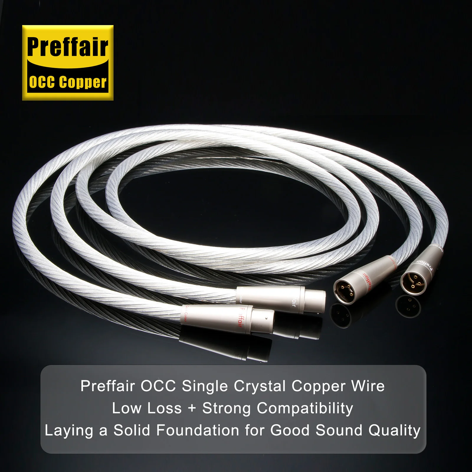 OCC Silver Plated XLR Cable PTFE Interconnects RCA Singnal Wire RCA to XLR Balance Cable For Amplifier CD Player
