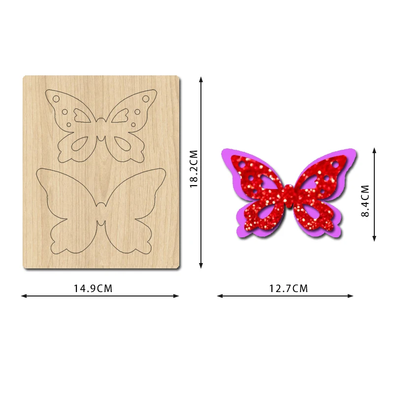 BC  Butterfly Shaped Decorations, Hairpin Cutting Die, Applicable To Most Machines