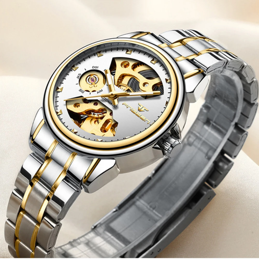 Luxury Elegant Bracelet Wristwatch Fashion Trend Automatic Mechanical Watches for Women Dress Lady Self Winding Tourbillon Clock