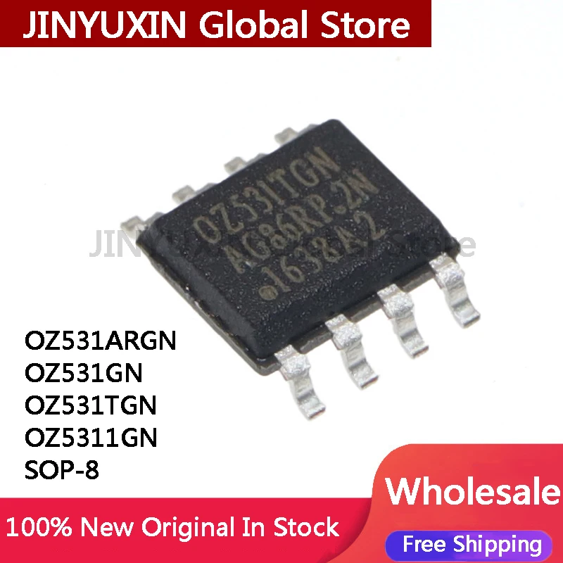 2Pcs OZ531 OZ531ARGN OZ531GN OZ531TGN OZ5311GN SOP-8 IC LCD power chip In Stock Wholesale