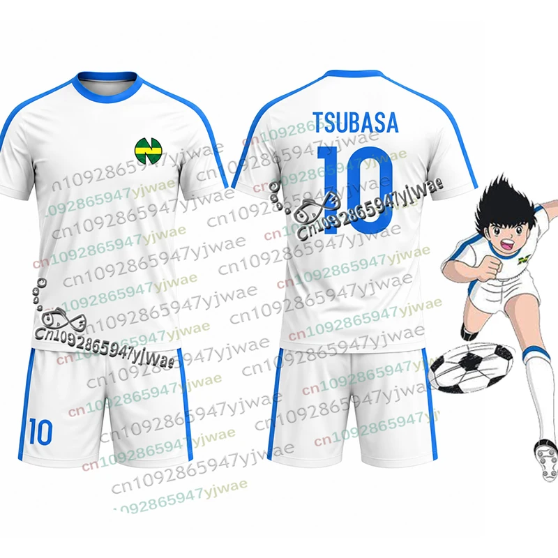 Captain Tsubasa Football No.10 2 Piece Outfit Kids Tracksuit TShirt Shorts Women Men Sportwear Harajuku Summer Tshirt And Shorts