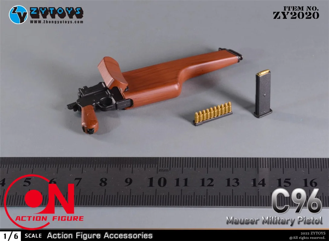 Zytoys โมเดล ZY2020 1/6 C96 Mauser ทหารซองใส่ปืนพกโมเดลอาวุธอุปกรณ์เสริมในฉาก12 ''ทหารตุ๊กตาขยับแขนขาได้ร่างกาย