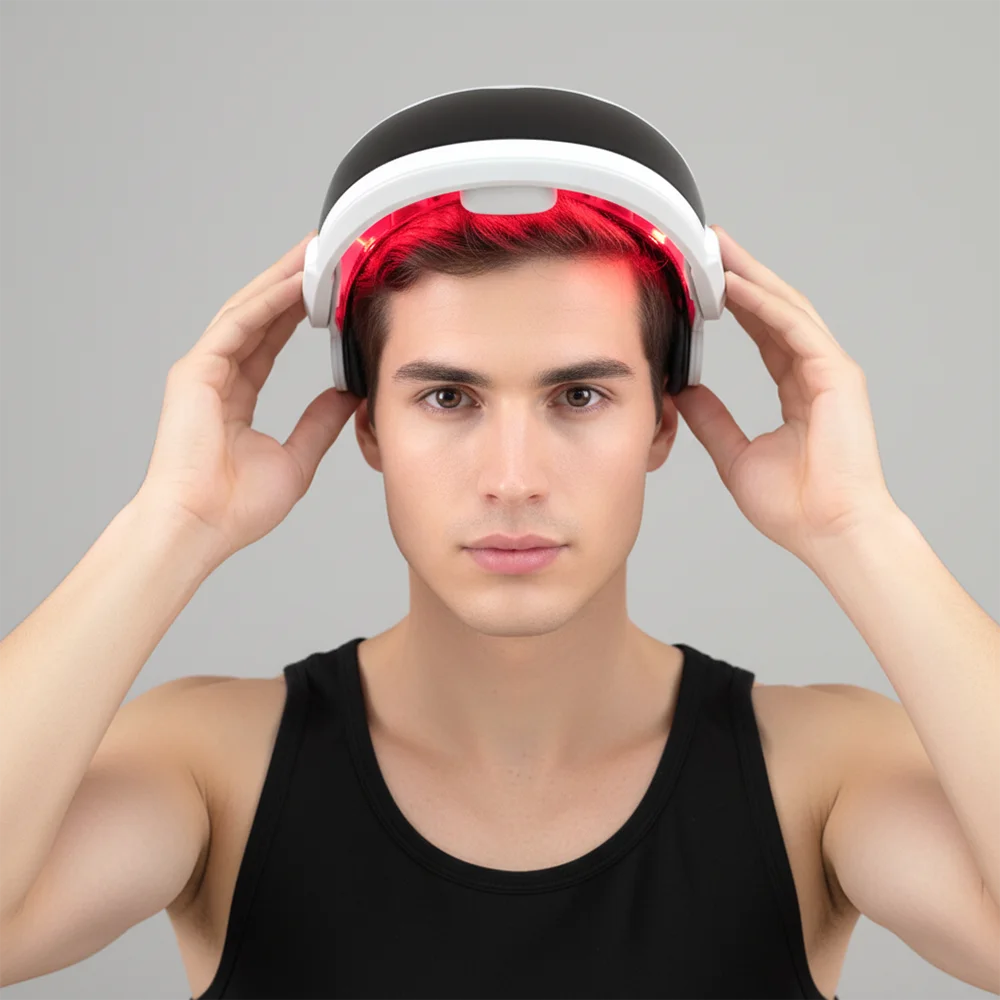 App Laser Hair Growth 5mW Led Red Light Therapy Near Infrared Light Hat Scalp Warm Protect Head Wearable Hat Helmet