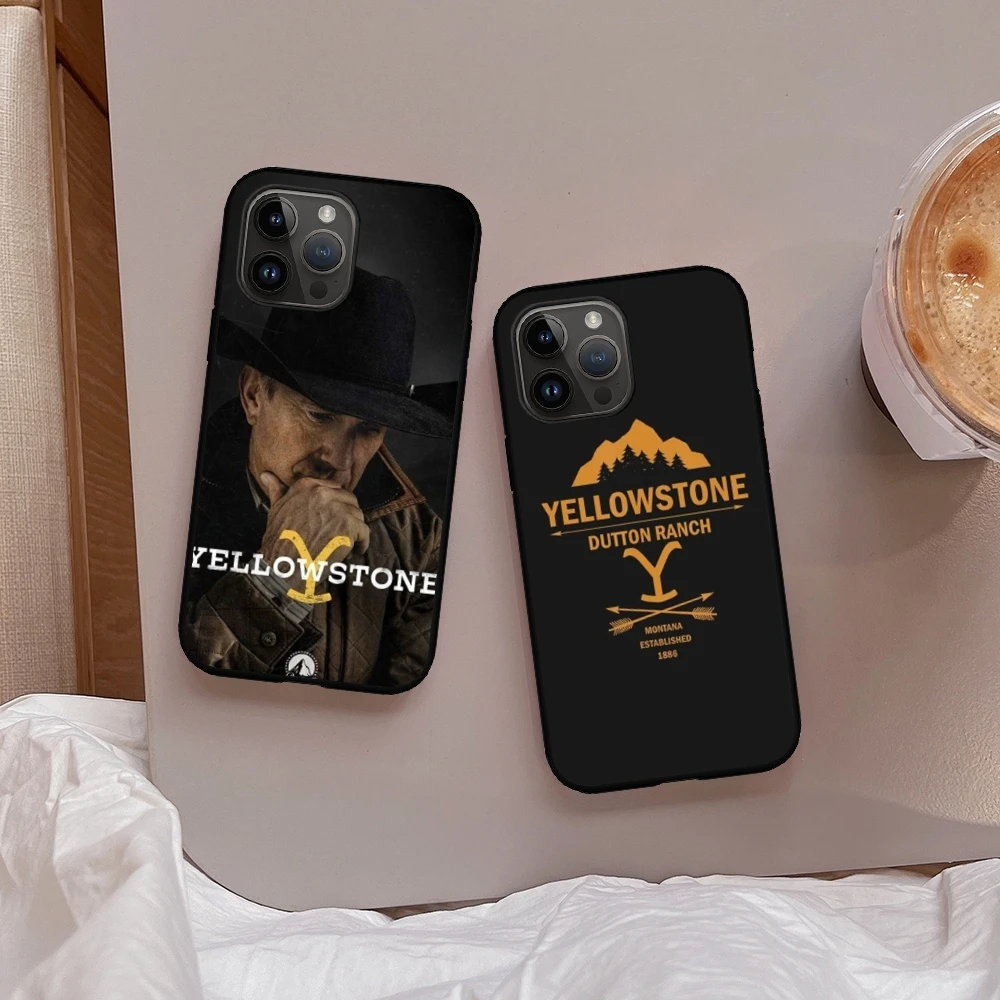 Funda de teléfono de serie de TV Yellowstones para iPhone, 15, 14, 13, 12, 11, X, XR, XS, XS Max, 8, 7 Plus, Mini Pro Max, funda de teléfono negra suave