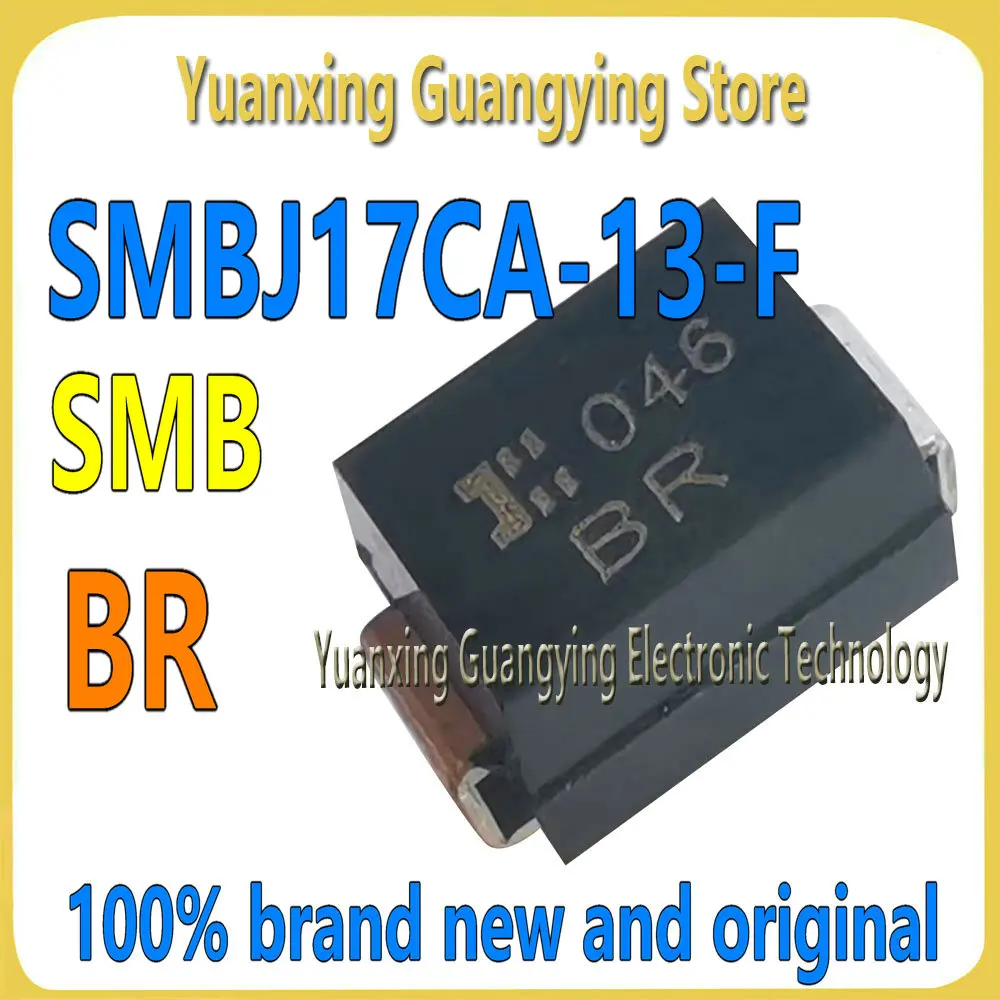 (20 pieces) SMBJ17CA-13-F Marking: BR Bidirectional SMB TVS Transient Suppression Diode DO-214AA 100% brand new