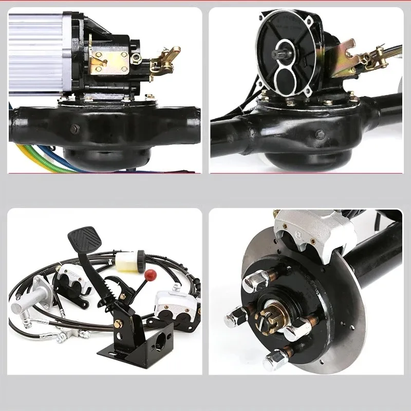 60/72 فولت 1500/2200/2500/3000 واط 3200-4800 دورة في الدقيقة 77-103 سنتيمتر المتكاملة مكبح قرصي المحور الخلفي الجمعية دراجة ثلاثية العجلات الكهربائية تعديل عدة
