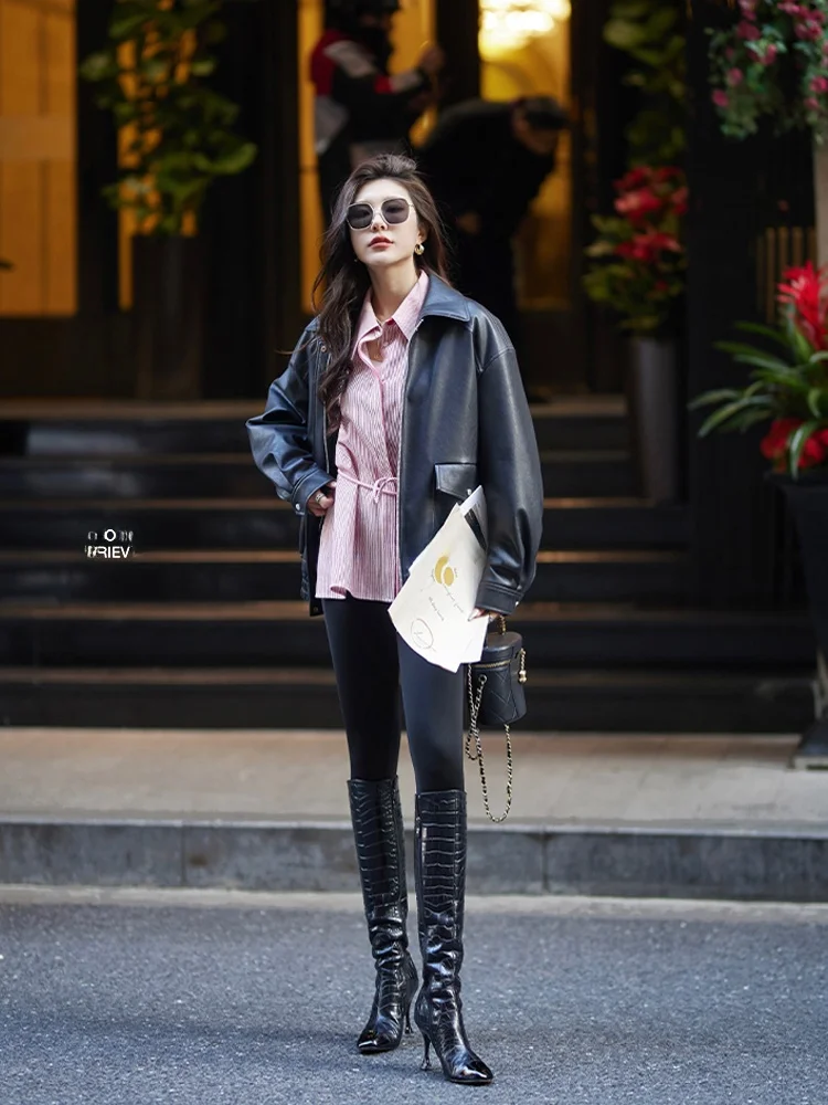 

Женские леггинсы Bla Fce на подкладке, длинная верхняя одежда, осень-зима, Garbociaga Dragon Joy