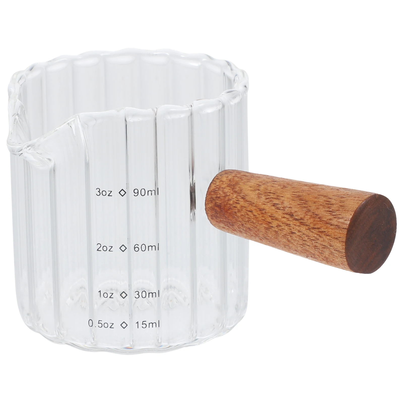 

90ml Mini Milk Jug Espresso Measuring Cup Glass Pitcher Household Coffee Creamer Multi-Function Anti-Scalding Design