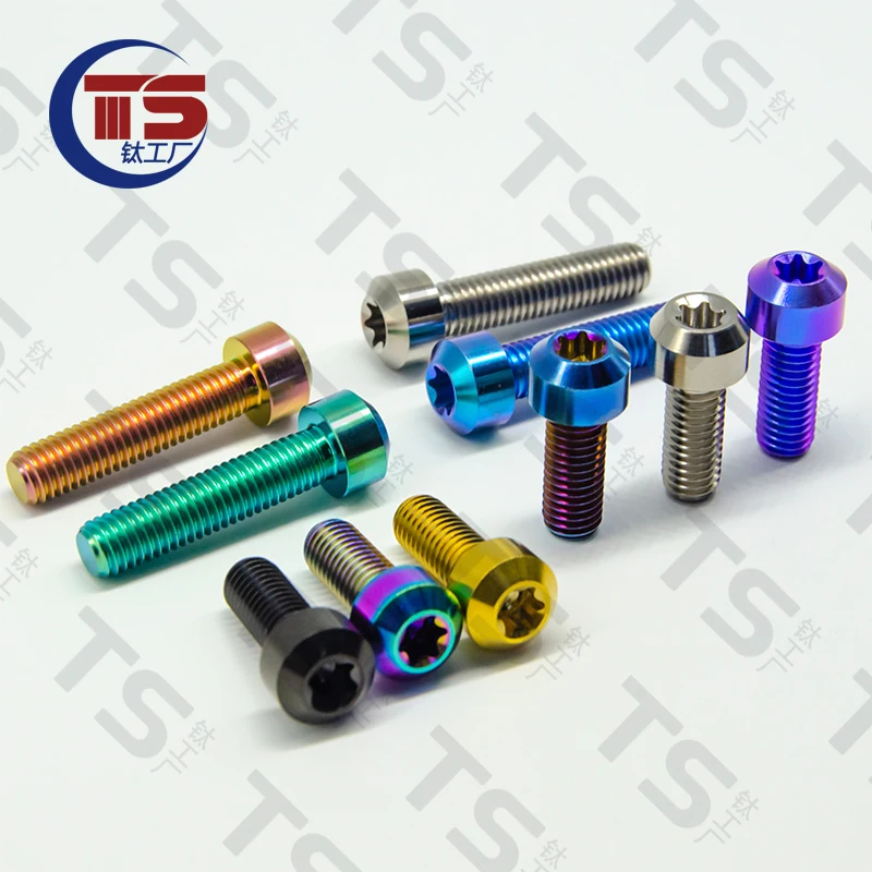 TS M4/M5/M6X5/8/10/15/20/25/30/35/40/45/50/55/60/65/70/80/90/100/110MM Titanium Alloy torx Head Bolts Screw (one lot=10pcs)