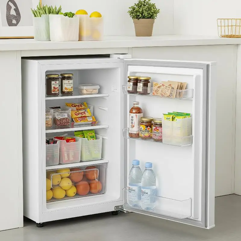 1Pc Refrigerator Side Door Storage Box Transparent Visible Fridge Organizer for Small Apartment Kitchen Vegetable Fruit Storage