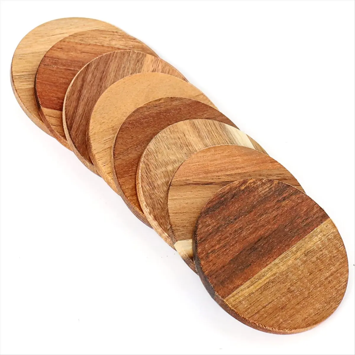 【~-new-a60i】16-pieces-unfinished-wood-coasters-4-inch-round-wooden-coasters-for-crafts-with-non-slip-silicon-dots-for-diy-stain