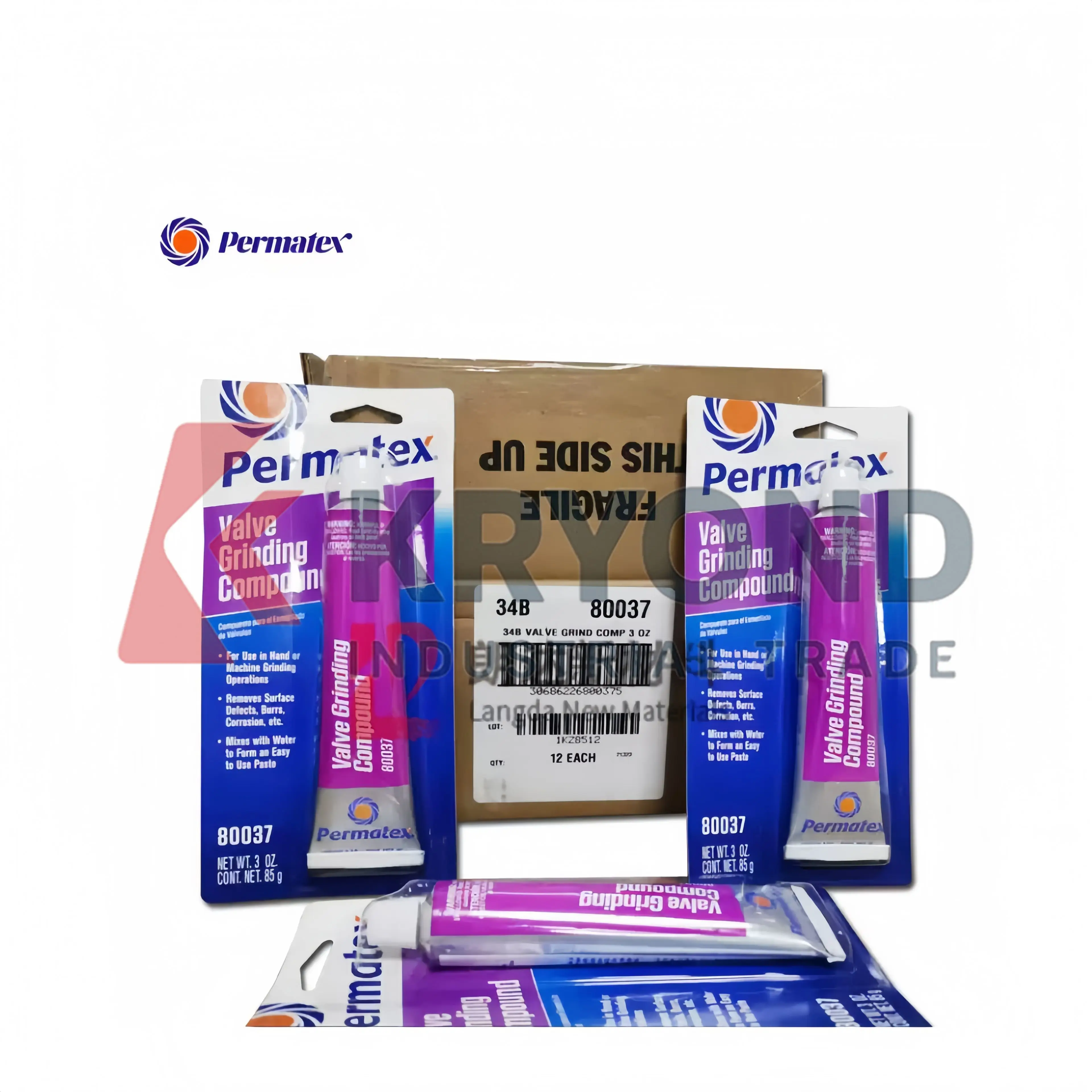 مجمع طحن صمام بيرماتكس 80037 85 جرام معجون اللف المائي لمقعد صمام المحرك تشطيب وإصلاح السطح المعدني #6