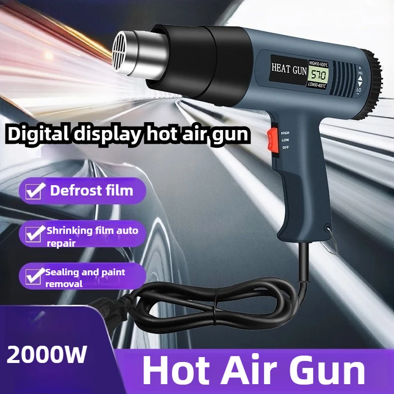 

Auto Protective Film Electric Hot Air Gun 2000W Digital Car Film Heat Gun Air Dryer for Soldering Thermal Blower Shrink Wrapping