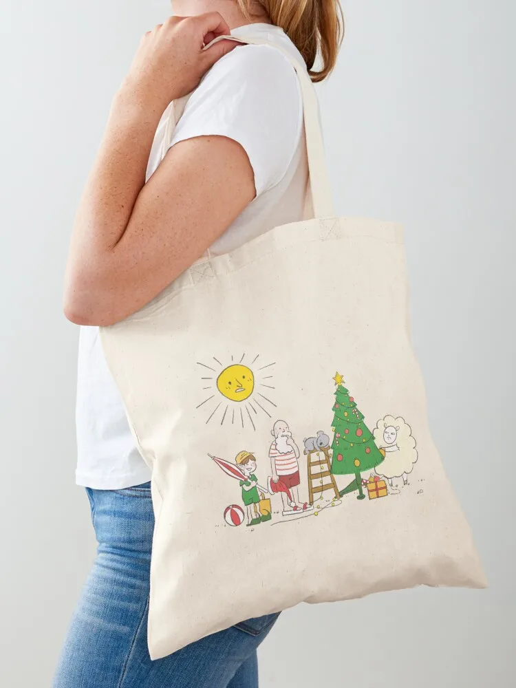 

Santa Claus's Christmas in Australia Summer Tote Bag Women's bags large size bags large tote bag Big bag