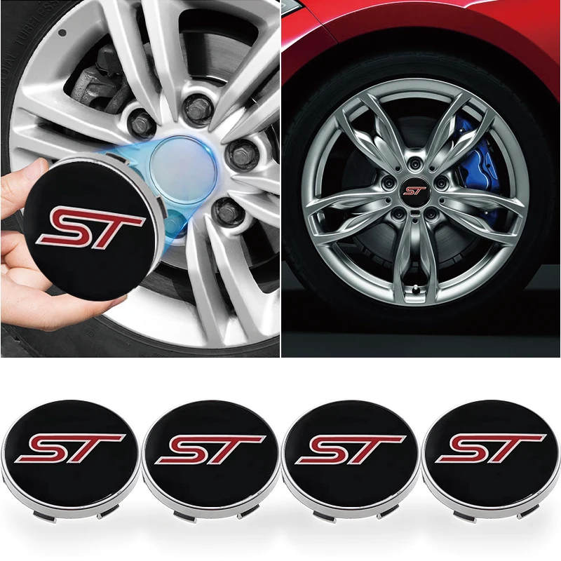 4pcs 60mm Car Wheel Center Hub Caps Protector Decorations Car Accessories For Ford ST FOCUS 2 Fiesta MK2 MK3 MK4 Car Accessories