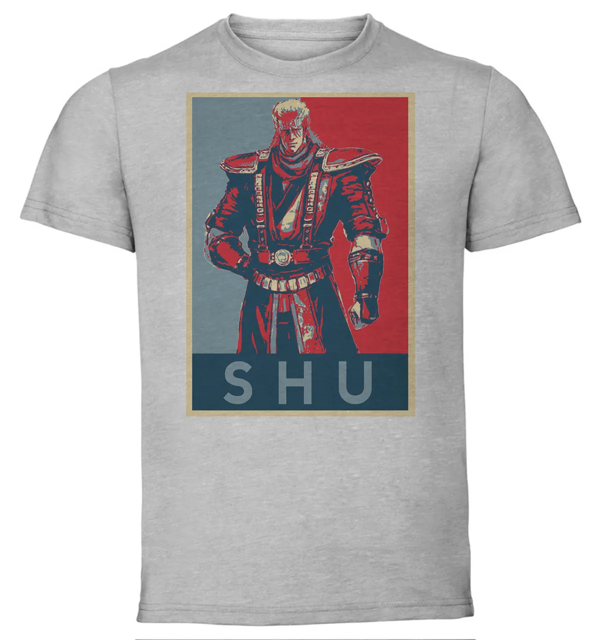 

T-Shirt Unisex Grey Propaganda Hokuto no Ken Shu