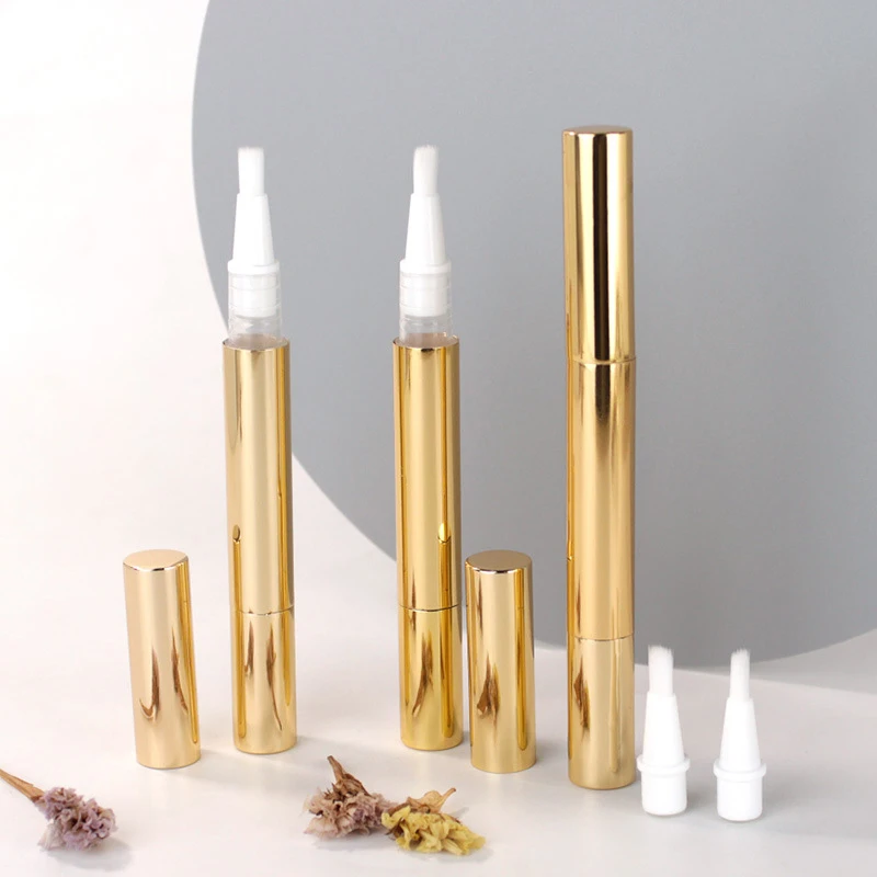 1Pc 3ml Cuticle Oil Container With Brush Lip Balm Tube Empty Twist Pens Nail Nutrient Oil Tube Cosmetic Container Pen