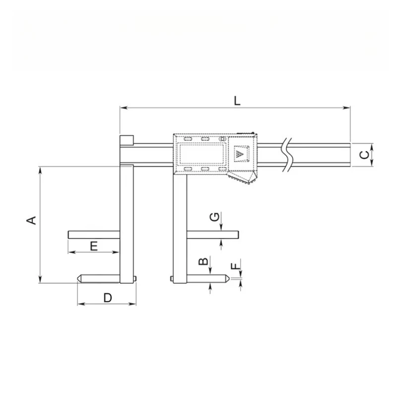 

Dasqua Solid Stainless Steel 100-500mm Easy Out&Inside Digital Caliper for Brake Drum Measurement